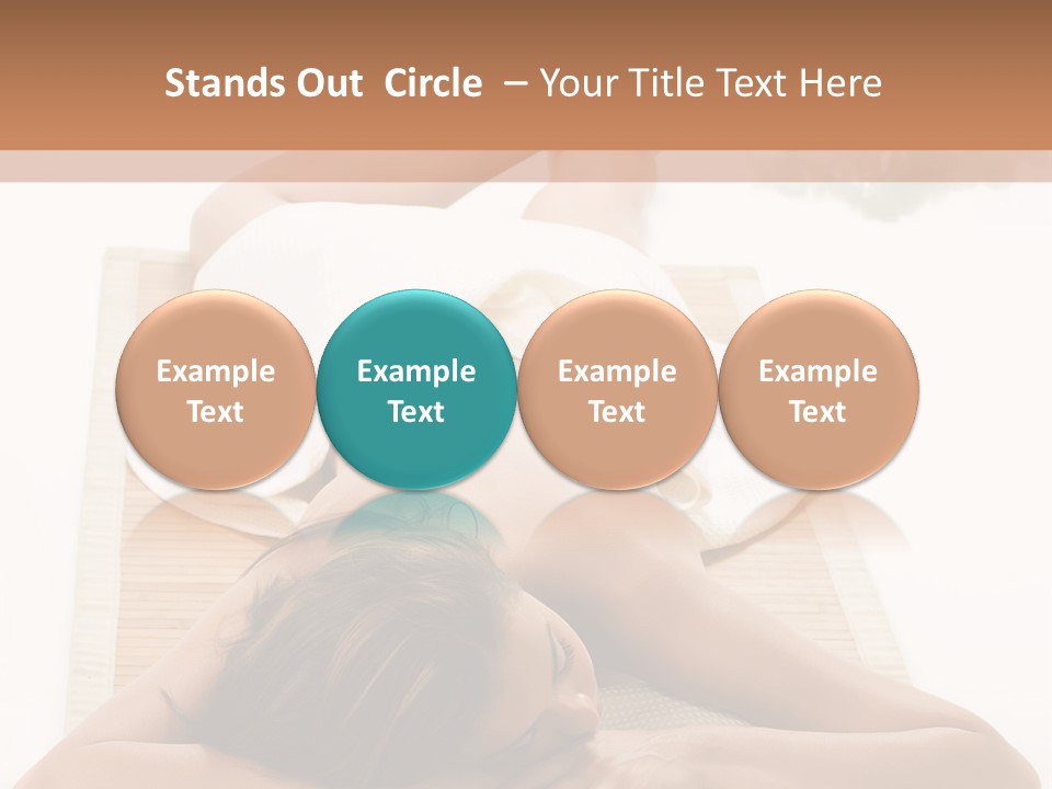 A Woman Laying On A Mat With A Towel On It PowerPoint Template