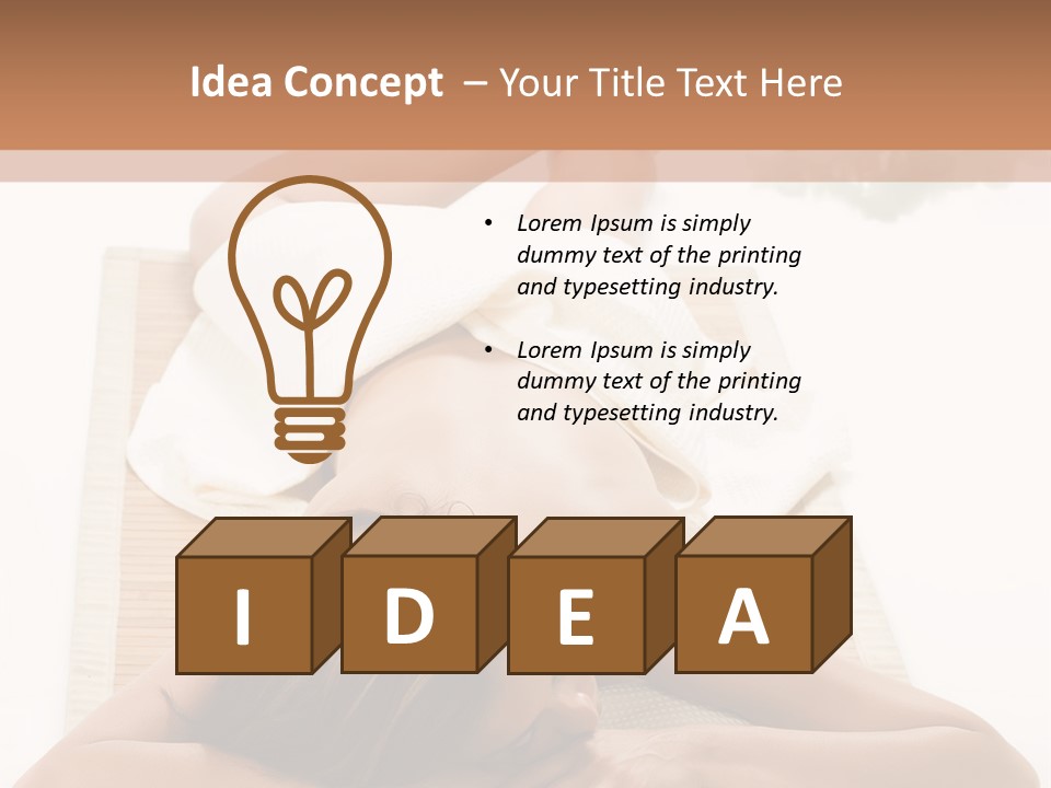 A Woman Laying On A Mat With A Towel On It PowerPoint Template