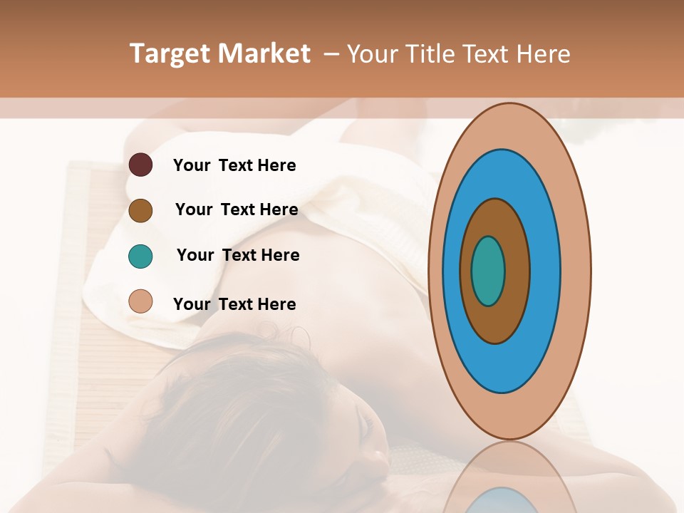 A Woman Laying On A Mat With A Towel On It PowerPoint Template