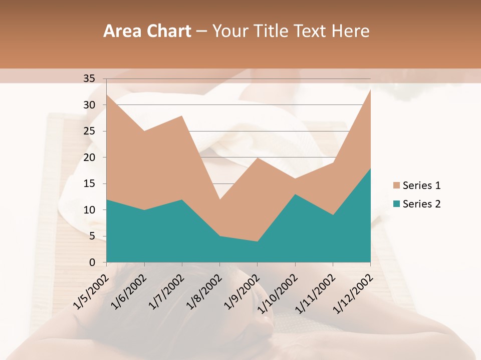 A Woman Laying On A Mat With A Towel On It PowerPoint Template