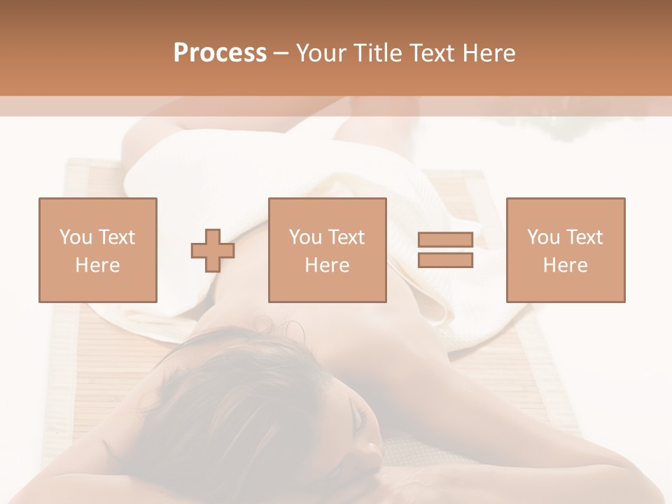 A Woman Laying On A Mat With A Towel On It PowerPoint Template