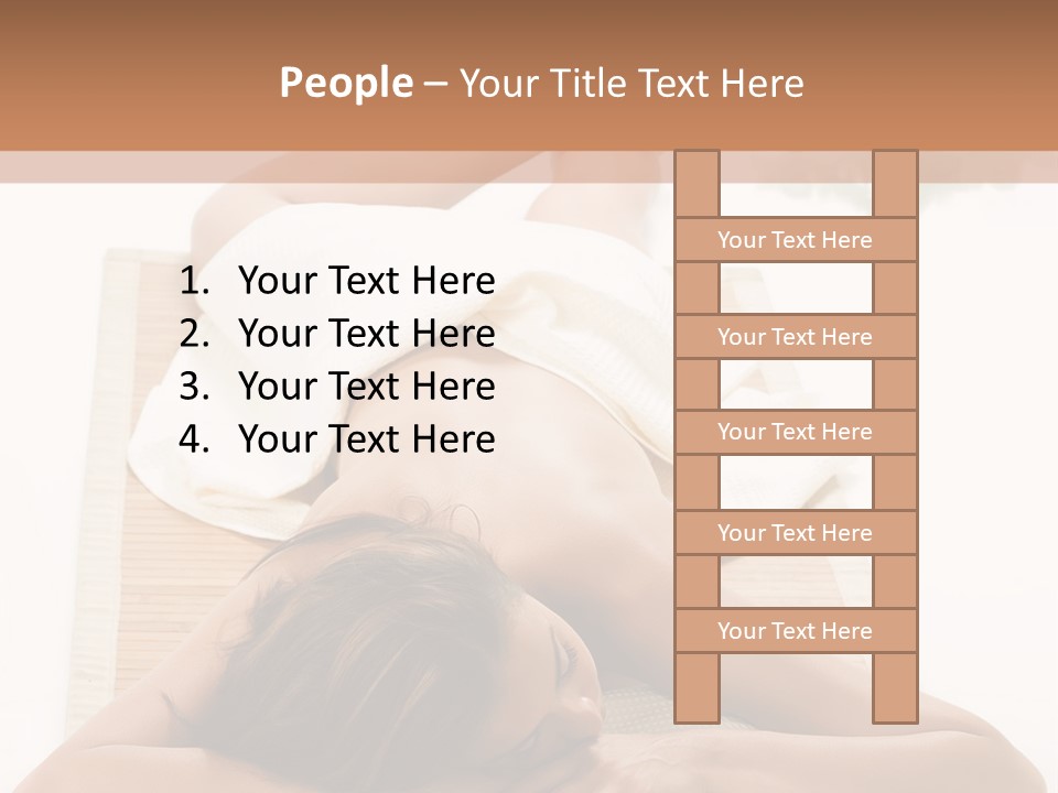 A Woman Laying On A Mat With A Towel On It PowerPoint Template