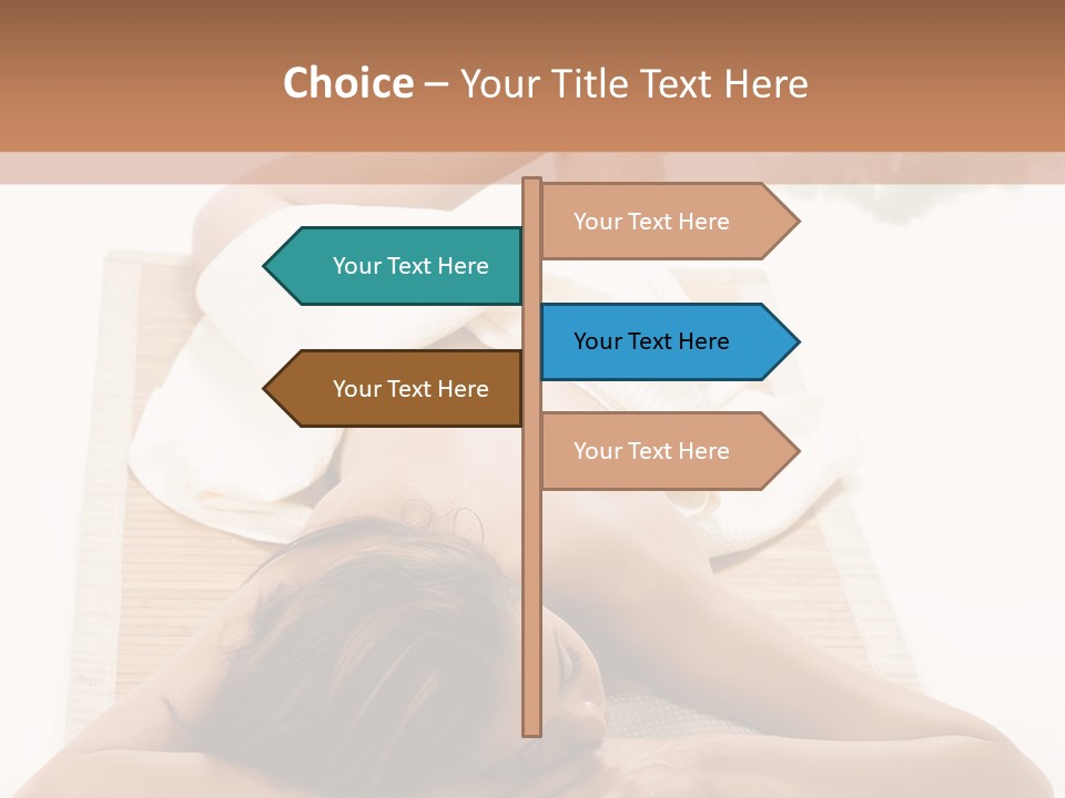 A Woman Laying On A Mat With A Towel On It PowerPoint Template