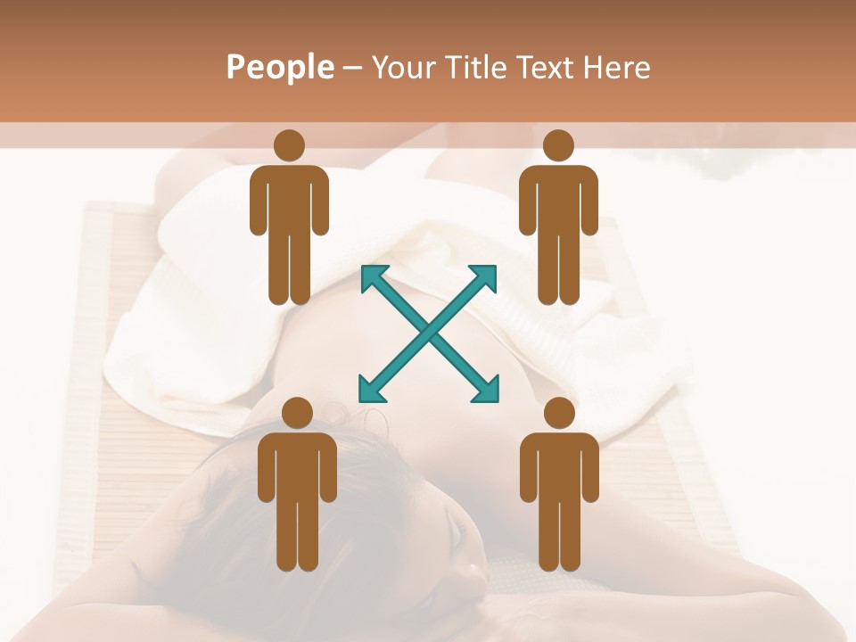 A Woman Laying On A Mat With A Towel On It PowerPoint Template