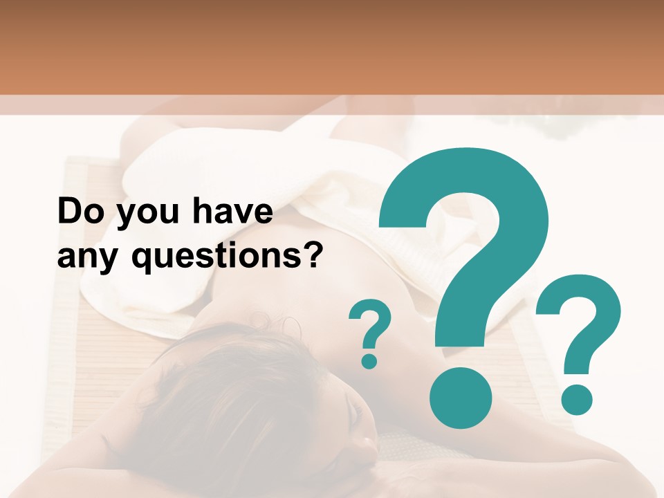 A Woman Laying On A Mat With A Towel On It PowerPoint Template