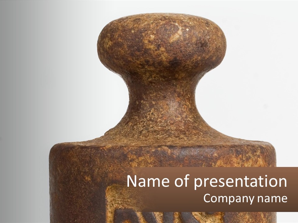 A Brown Vase Sitting On Top Of A Table PowerPoint Template