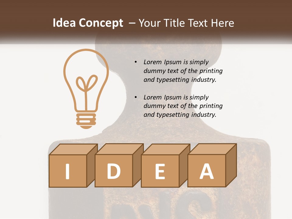 A Brown Vase Sitting On Top Of A Table PowerPoint Template