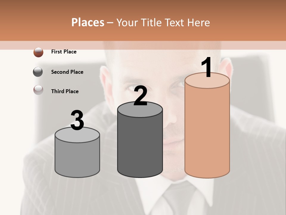 A Man In A Suit Is Looking At The Camera PowerPoint Template