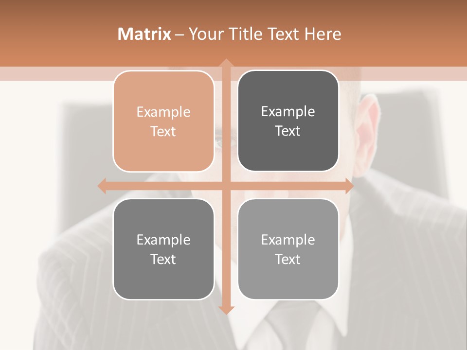 A Man In A Suit Is Looking At The Camera PowerPoint Template