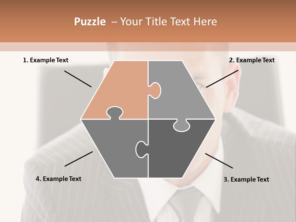 A Man In A Suit Is Looking At The Camera PowerPoint Template