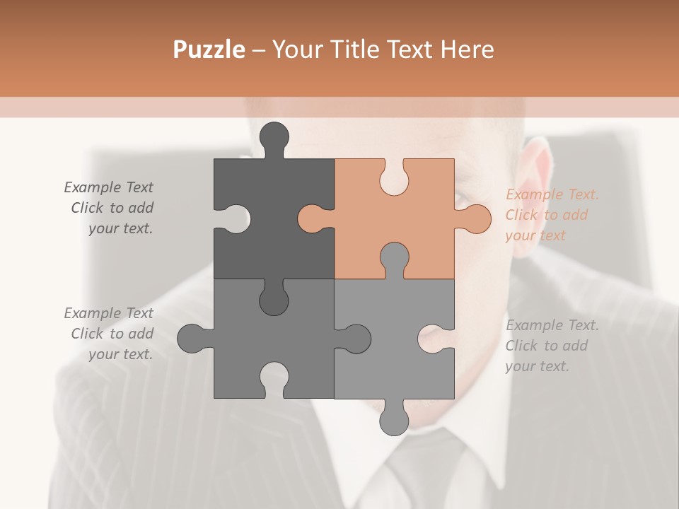 A Man In A Suit Is Looking At The Camera PowerPoint Template