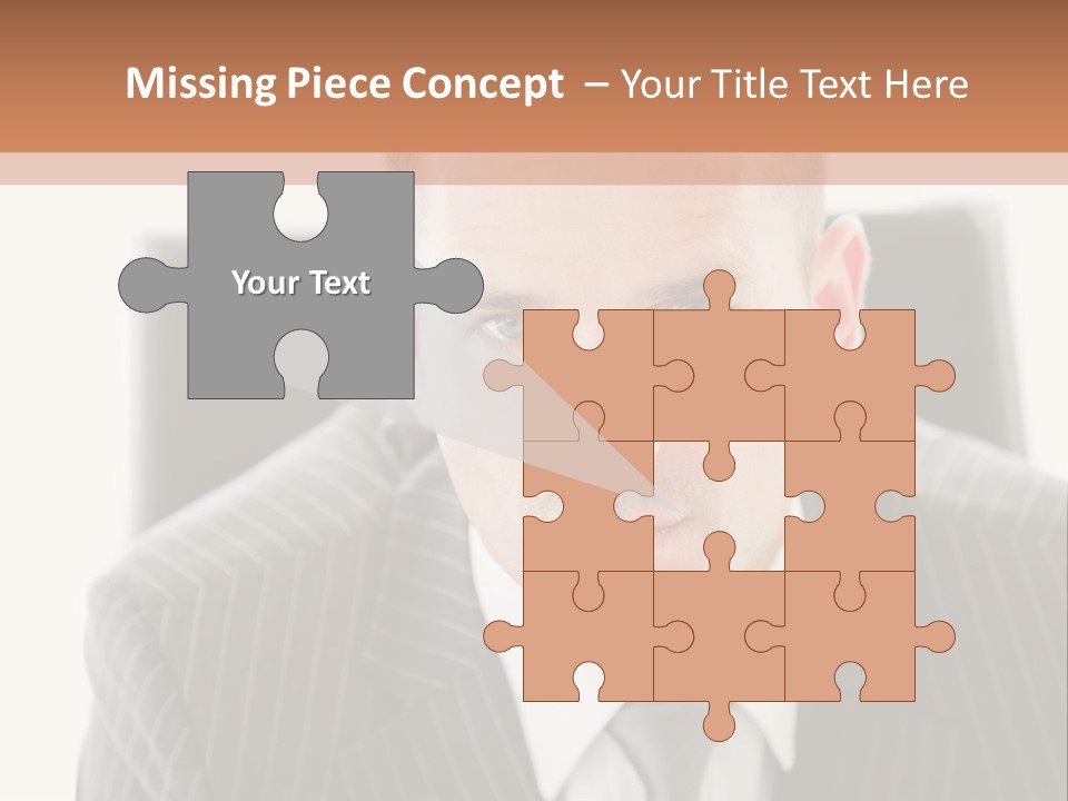 A Man In A Suit Is Looking At The Camera PowerPoint Template