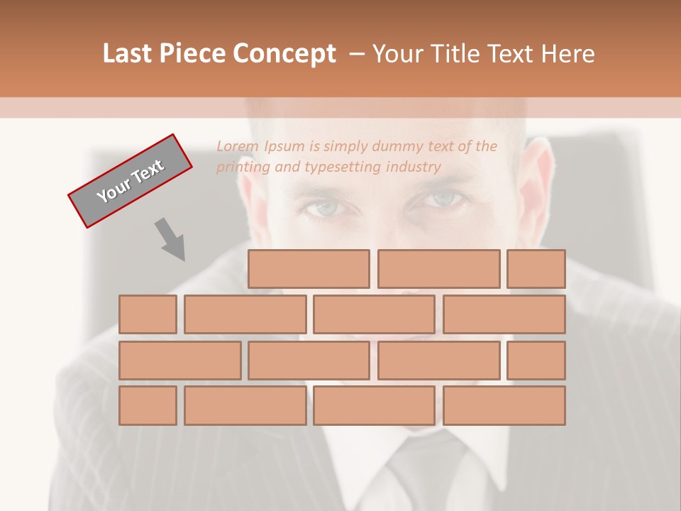 A Man In A Suit Is Looking At The Camera PowerPoint Template