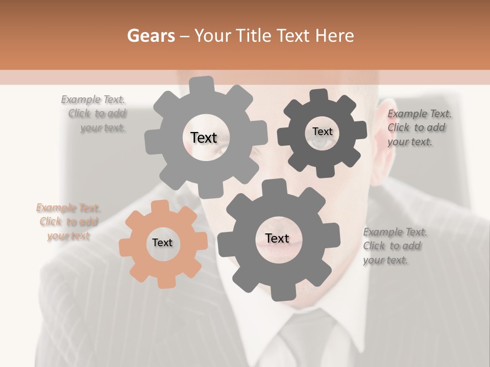 A Man In A Suit Is Looking At The Camera PowerPoint Template