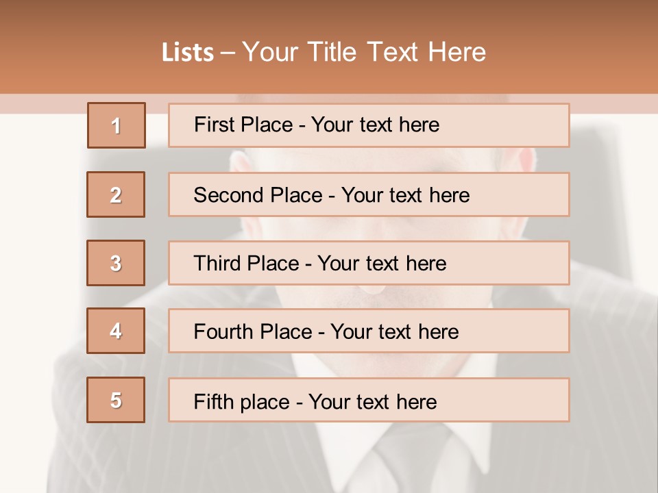 A Man In A Suit Is Looking At The Camera PowerPoint Template