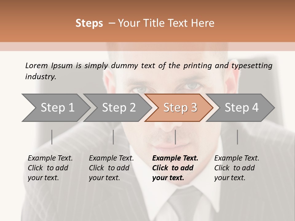 A Man In A Suit Is Looking At The Camera PowerPoint Template