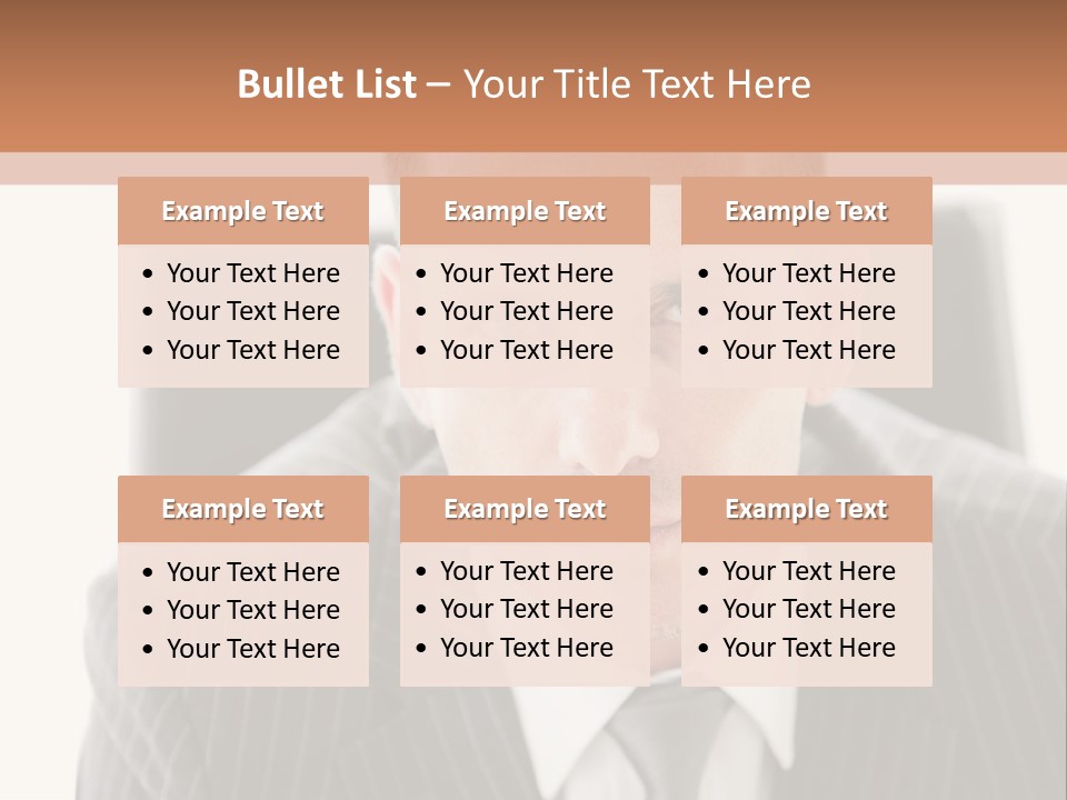 A Man In A Suit Is Looking At The Camera PowerPoint Template