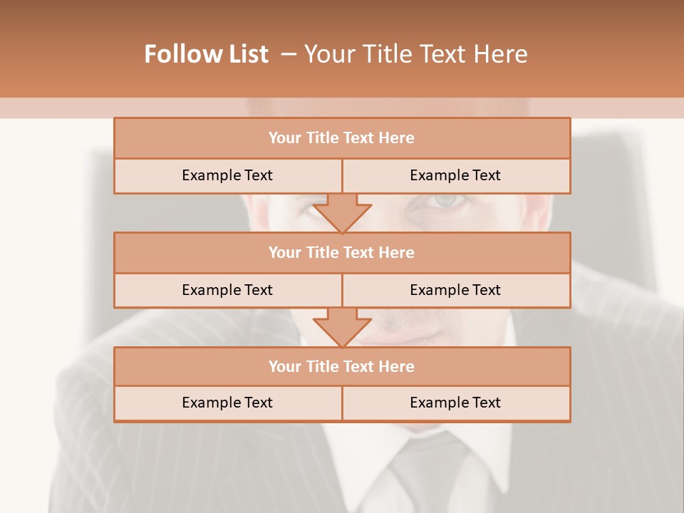 A Man In A Suit Is Looking At The Camera PowerPoint Template