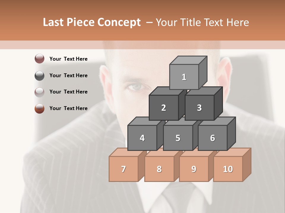 A Man In A Suit Is Looking At The Camera PowerPoint Template