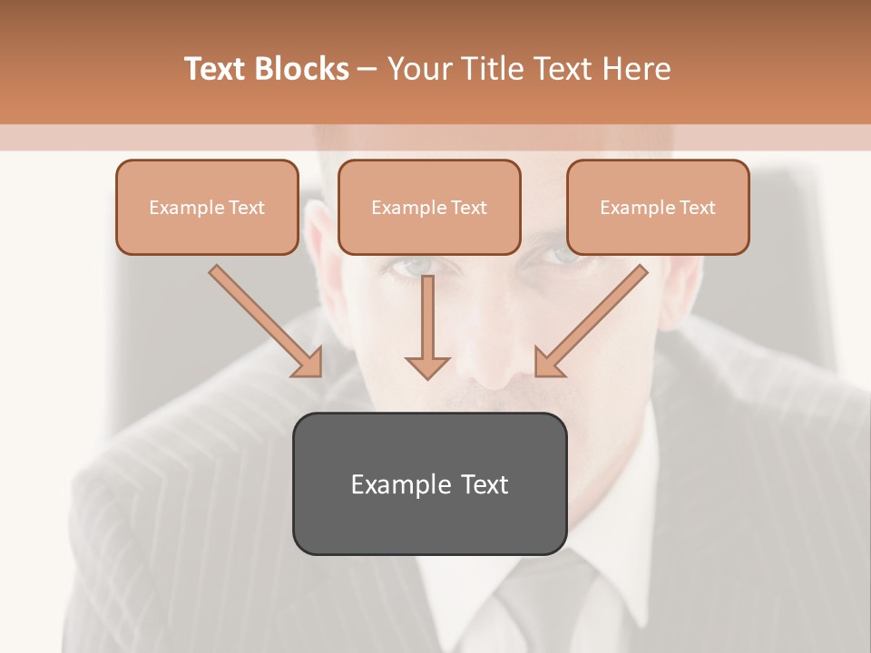 A Man In A Suit Is Looking At The Camera PowerPoint Template
