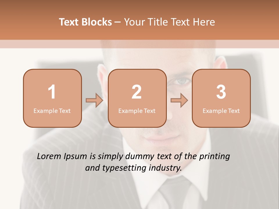 A Man In A Suit Is Looking At The Camera PowerPoint Template