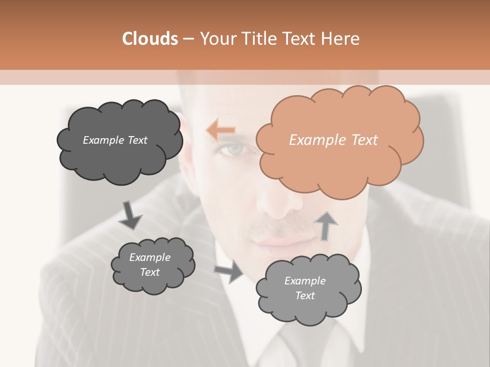 A Man In A Suit Is Looking At The Camera PowerPoint Template