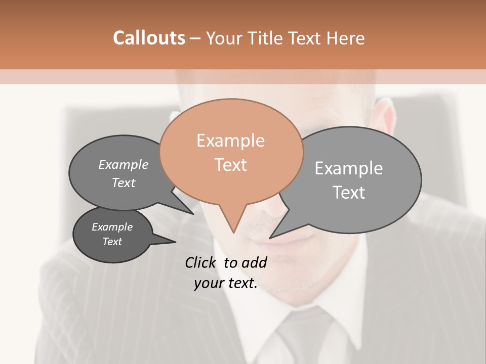 A Man In A Suit Is Looking At The Camera PowerPoint Template