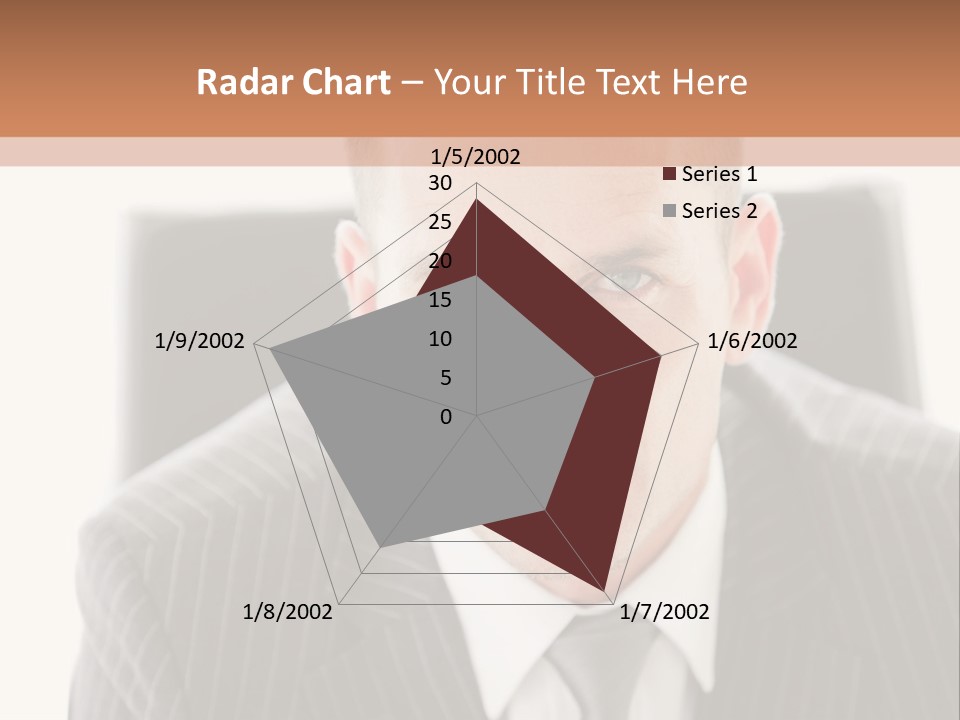 A Man In A Suit Is Looking At The Camera PowerPoint Template
