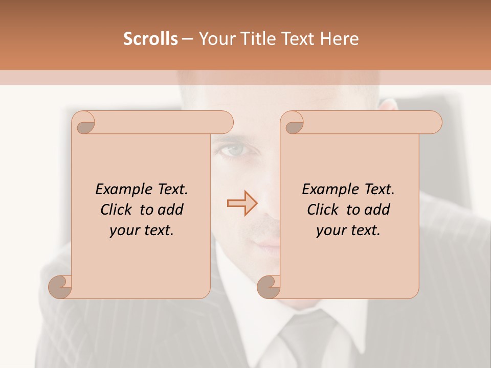 A Man In A Suit Is Looking At The Camera PowerPoint Template