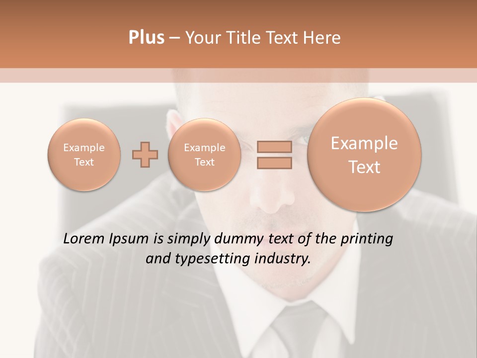 A Man In A Suit Is Looking At The Camera PowerPoint Template