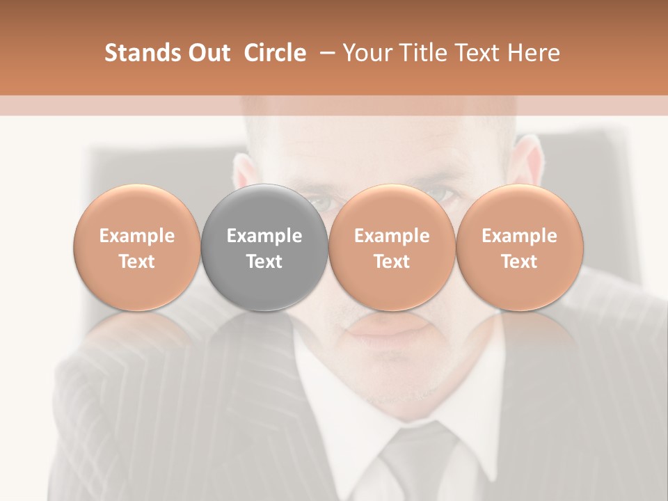 A Man In A Suit Is Looking At The Camera PowerPoint Template