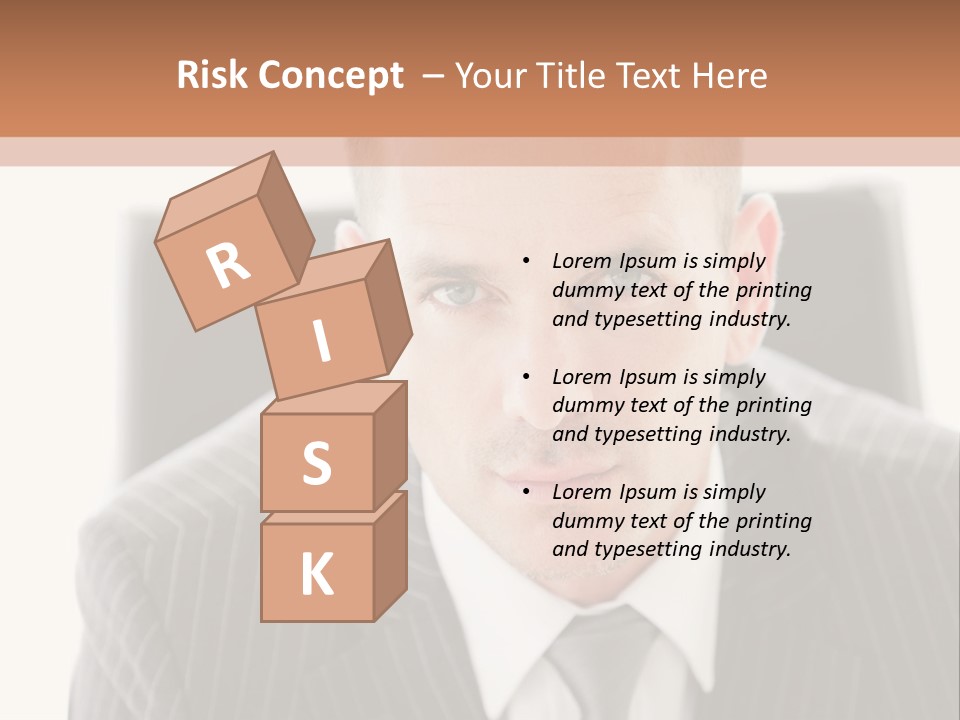 A Man In A Suit Is Looking At The Camera PowerPoint Template