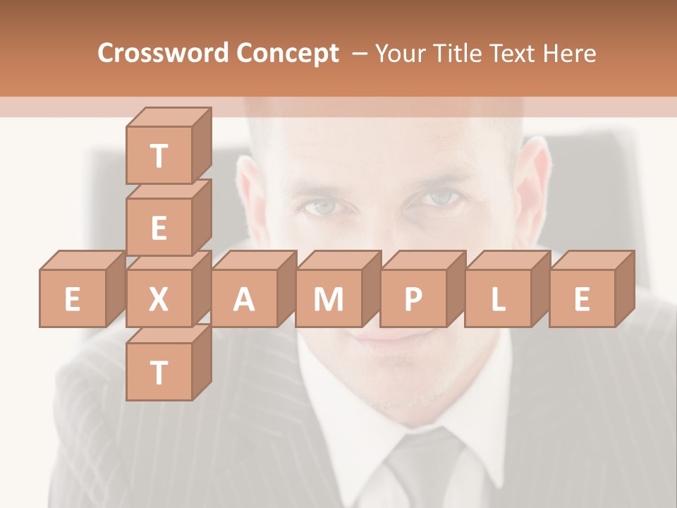 A Man In A Suit Is Looking At The Camera PowerPoint Template