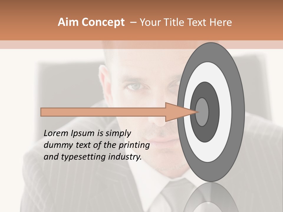 A Man In A Suit Is Looking At The Camera PowerPoint Template