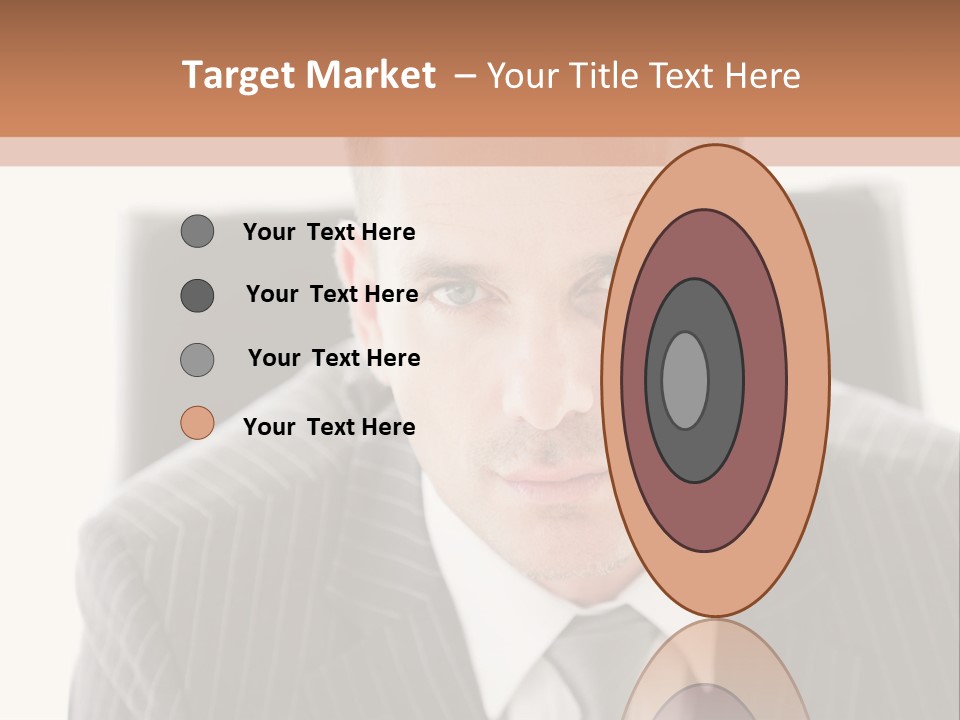 A Man In A Suit Is Looking At The Camera PowerPoint Template