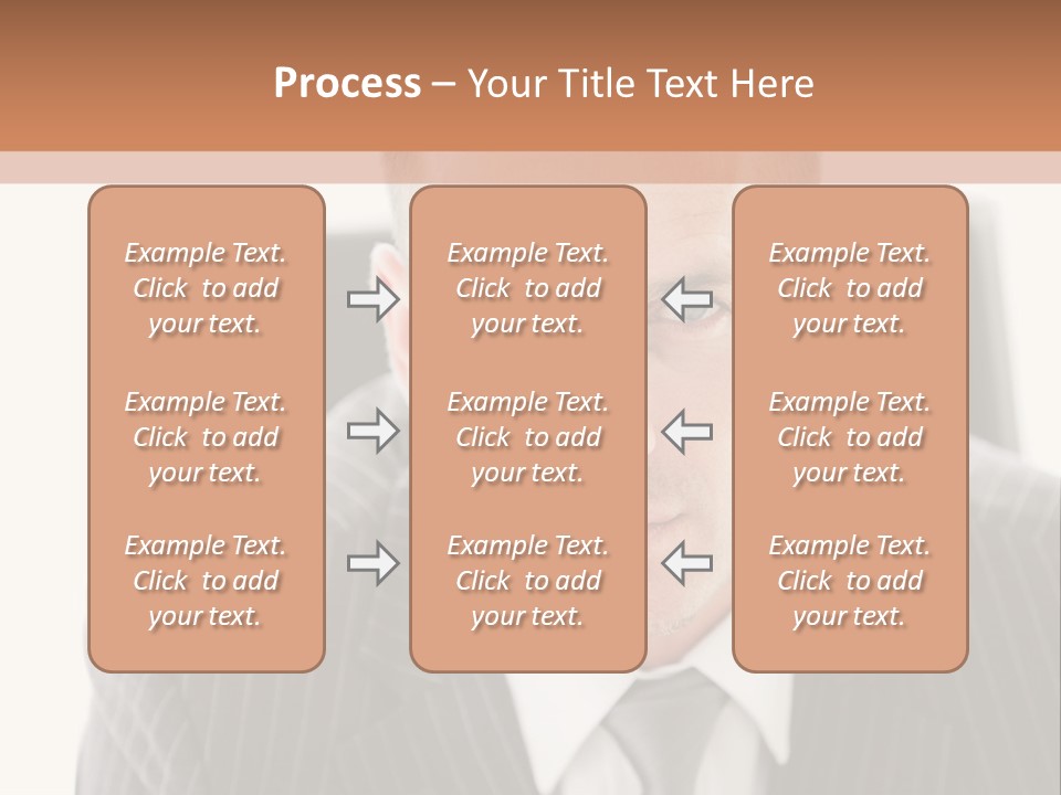 A Man In A Suit Is Looking At The Camera PowerPoint Template