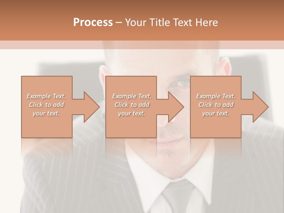 A Man In A Suit Is Looking At The Camera PowerPoint Template