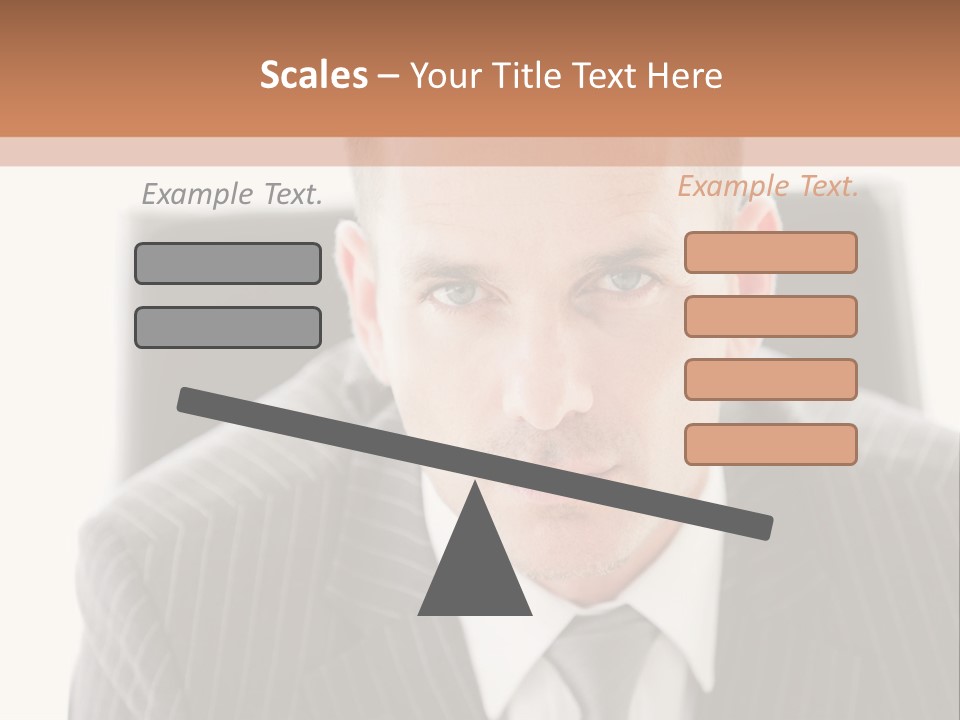 A Man In A Suit Is Looking At The Camera PowerPoint Template