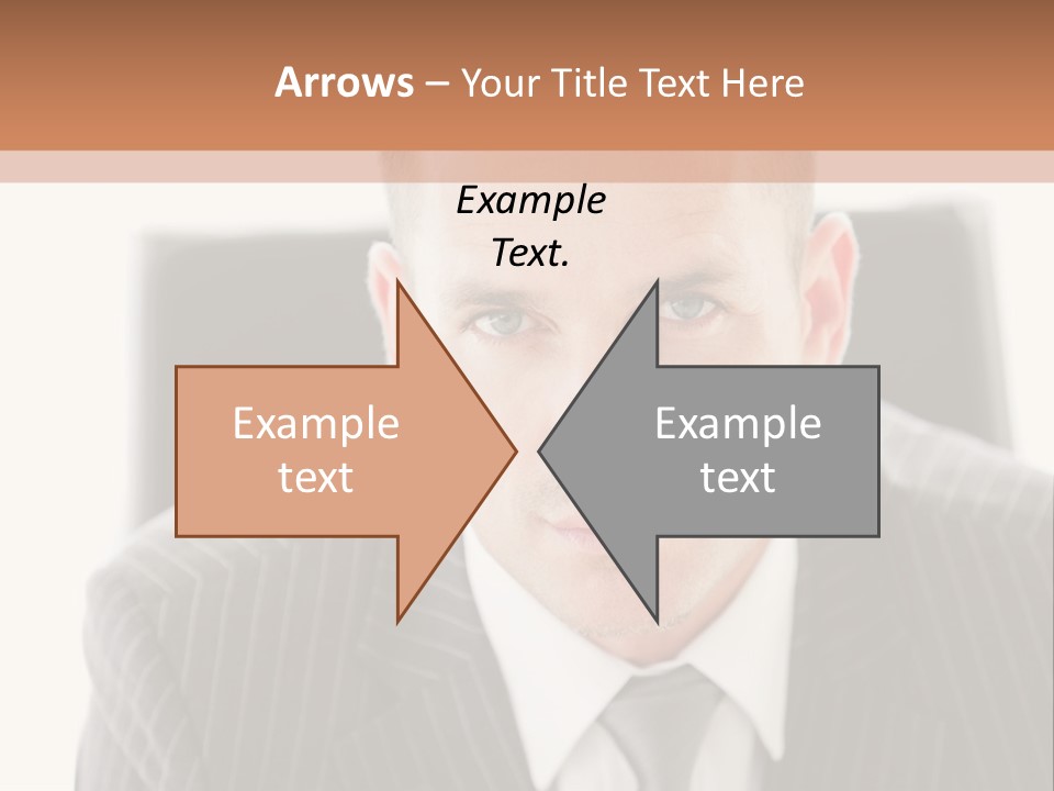 A Man In A Suit Is Looking At The Camera PowerPoint Template