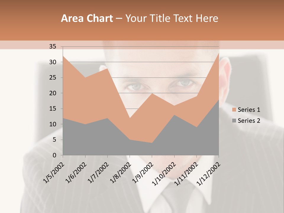 A Man In A Suit Is Looking At The Camera PowerPoint Template