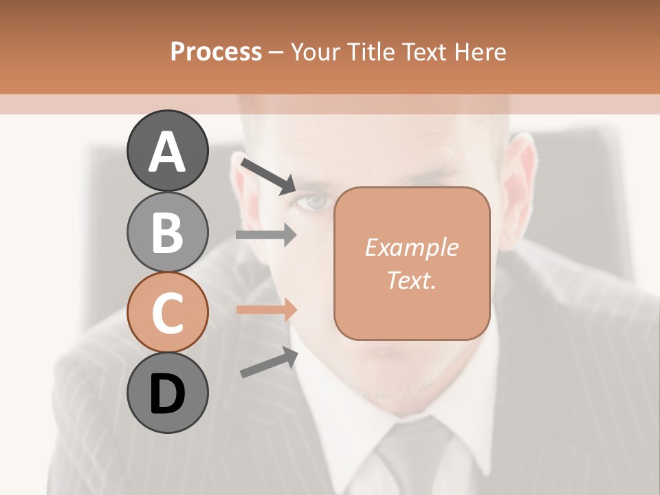 A Man In A Suit Is Looking At The Camera PowerPoint Template