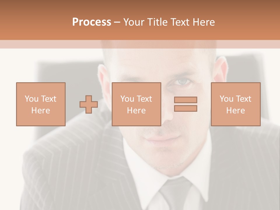 A Man In A Suit Is Looking At The Camera PowerPoint Template