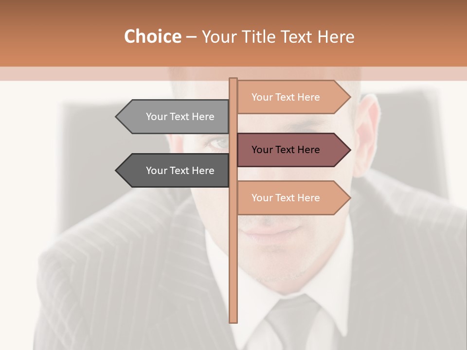 A Man In A Suit Is Looking At The Camera PowerPoint Template