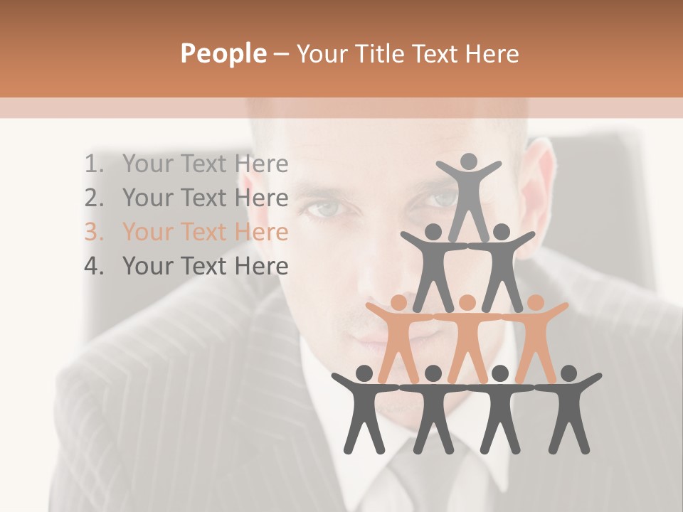 A Man In A Suit Is Looking At The Camera PowerPoint Template