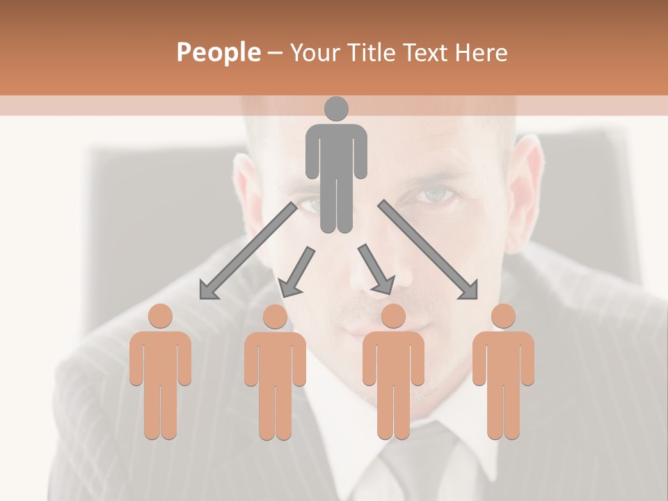 A Man In A Suit Is Looking At The Camera PowerPoint Template