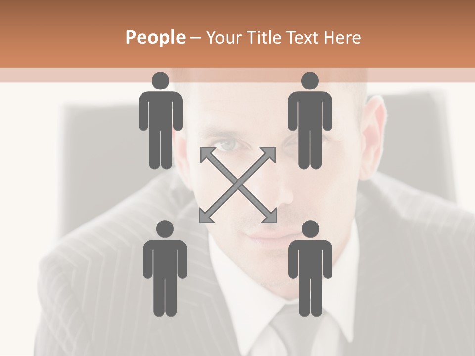 A Man In A Suit Is Looking At The Camera PowerPoint Template