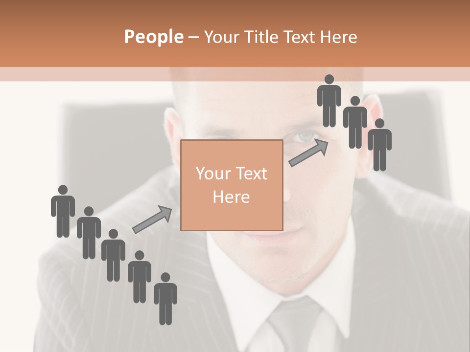A Man In A Suit Is Looking At The Camera PowerPoint Template