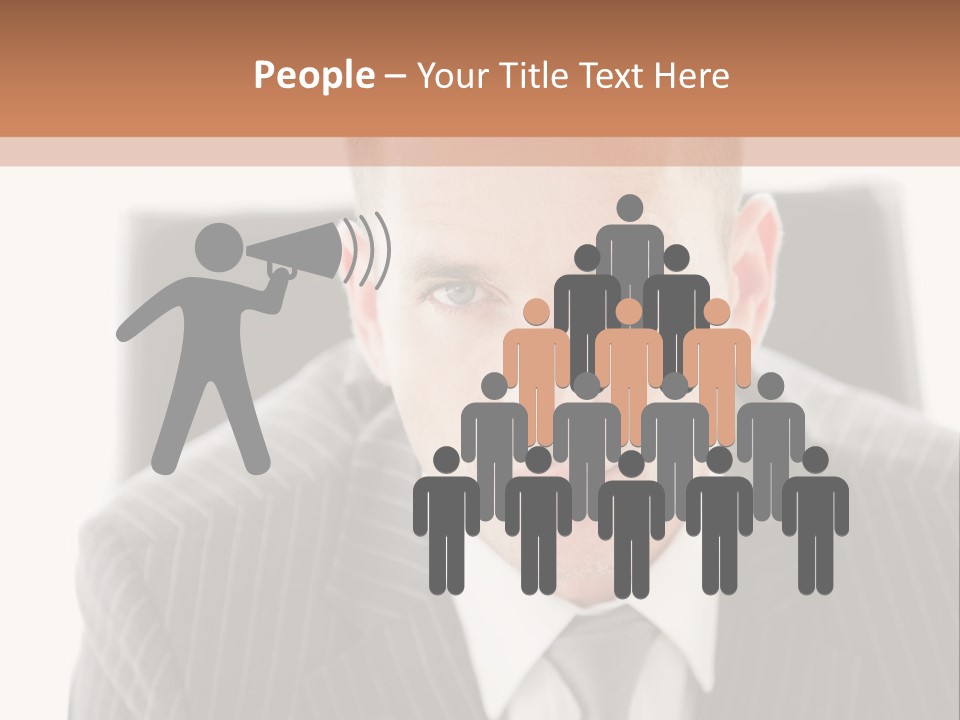 A Man In A Suit Is Looking At The Camera PowerPoint Template