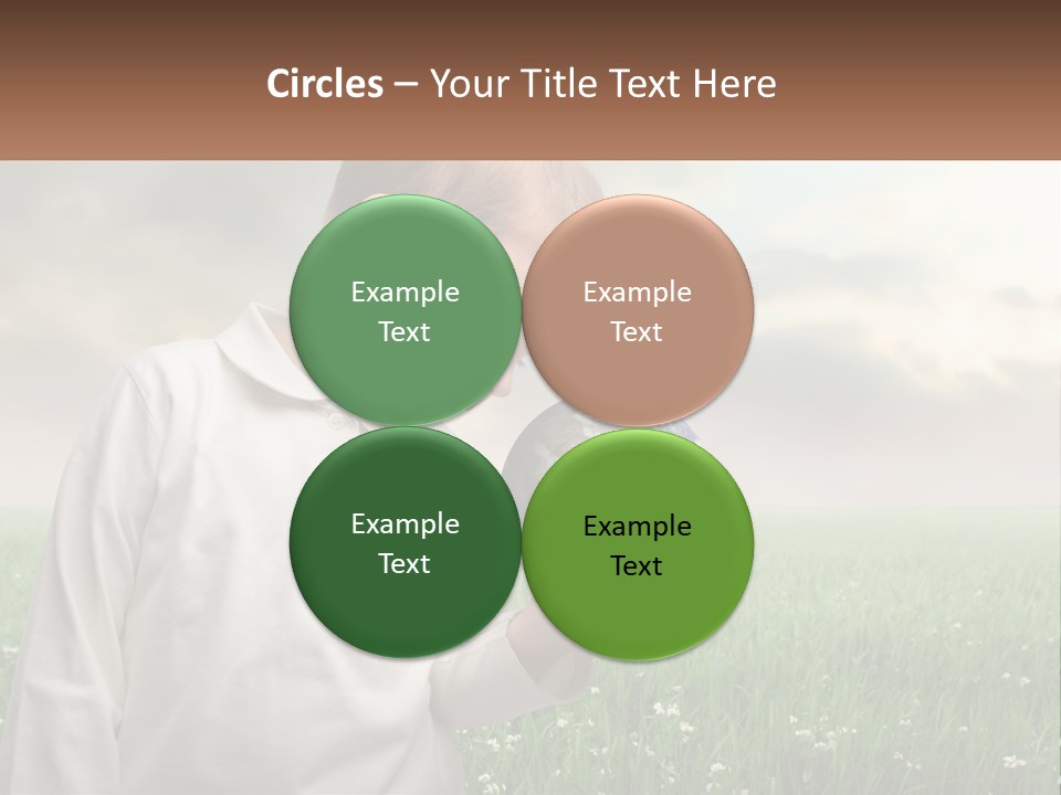 A Young Boy Holding A Globe In His Hands PowerPoint Template