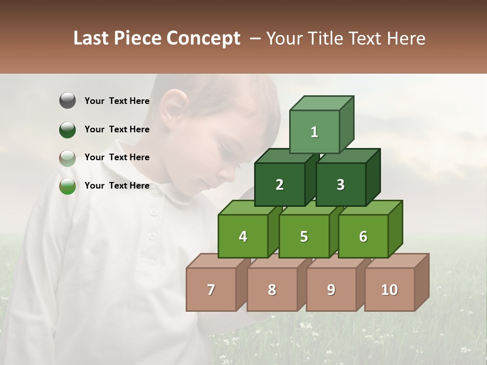 A Young Boy Holding A Globe In His Hands PowerPoint Template